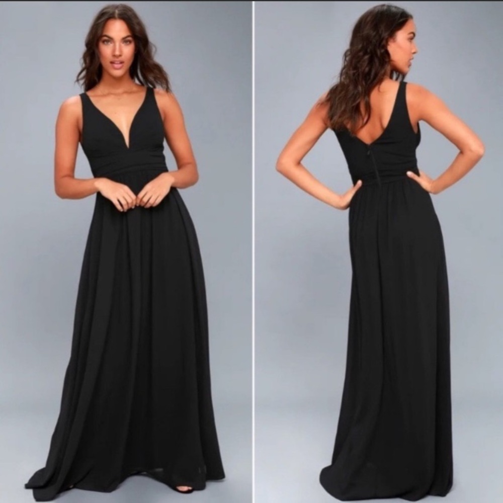 Lulus Leading Role Black Maxi Dress